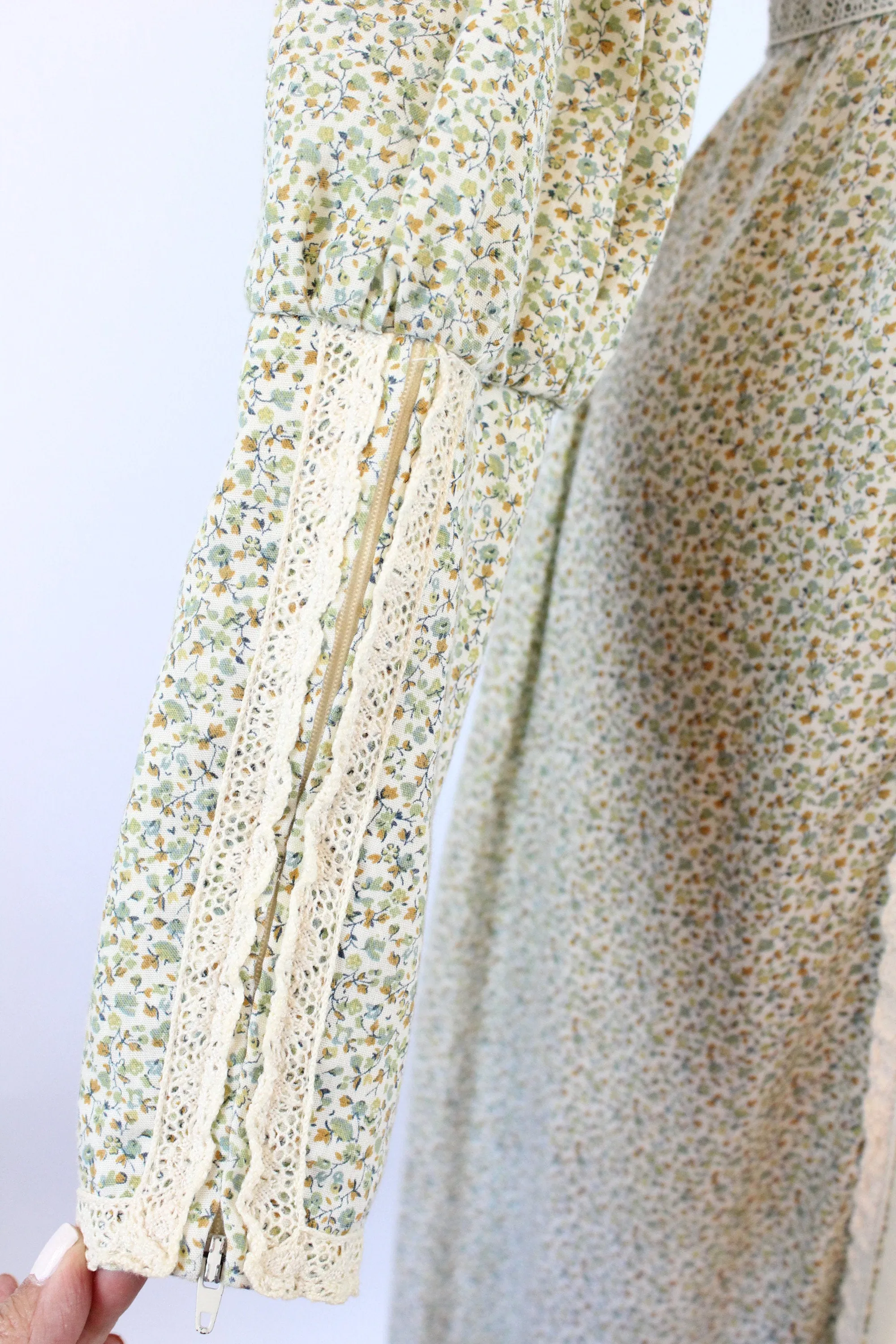 1970s GUNNE SAX cotton FLORAL maxi dress xs  | new spring