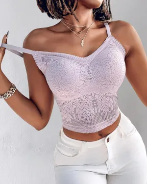 2 Pack Womens Lace V Neck Spaghetti Strap Bralette Camisoles Sexy Soft Crop Tank Top