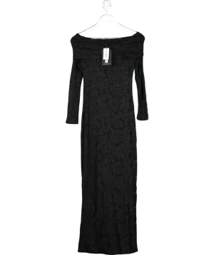 4th & Reckless Black Niam Lace Bardot Dress UK 6