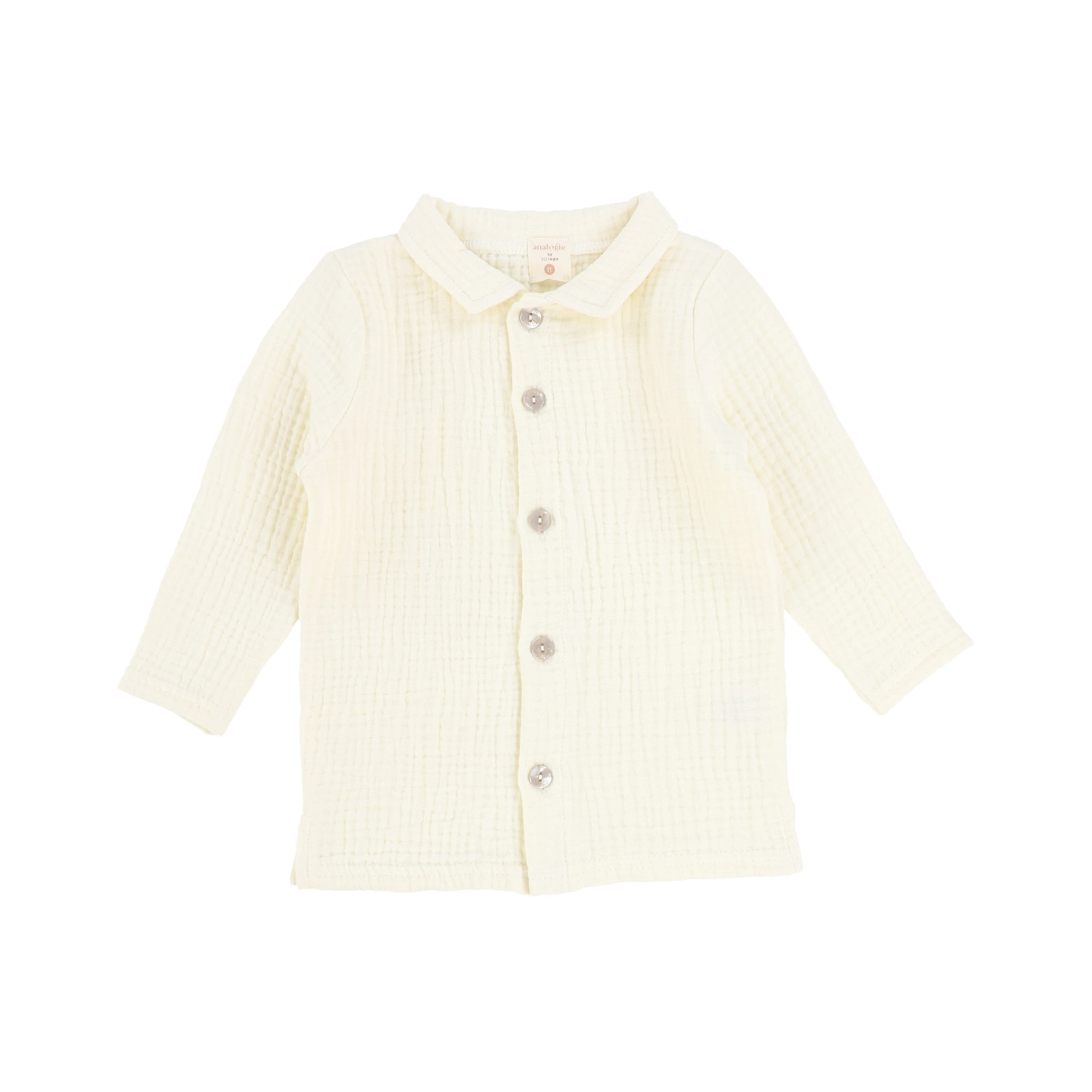 Analogie Muslin Button Down Shirt - Cream
