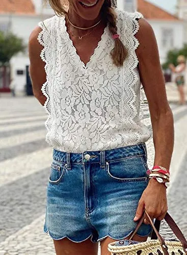 Astylish Lace Crochet Tank Top
