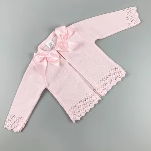 Baby Girls Cardigan Pink With Bows