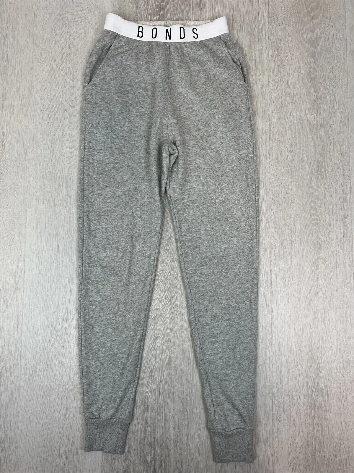 Bonds Grey Cotton Casual Cuffed Jogger Sweat Pants Size Small