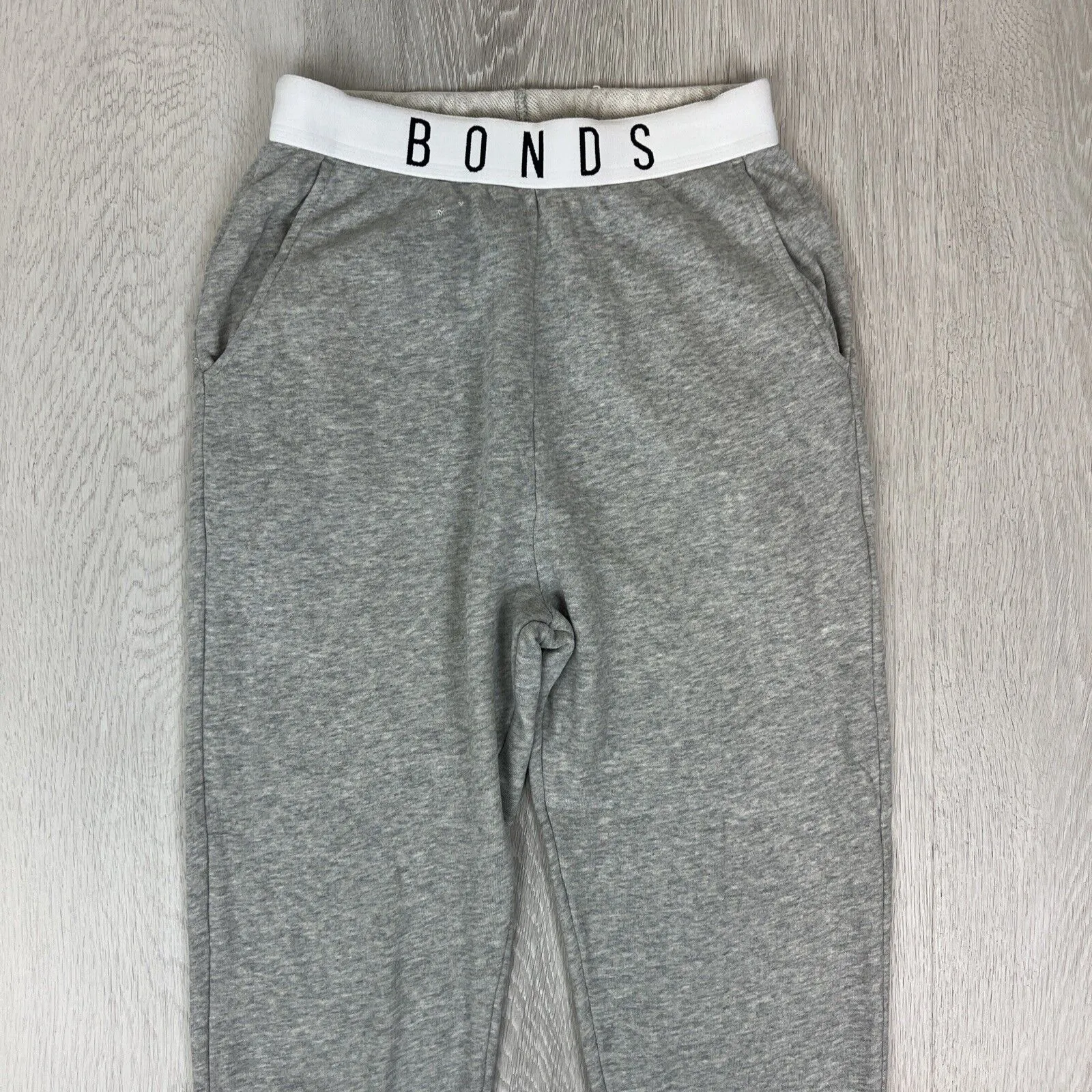 Bonds Grey Cotton Casual Cuffed Jogger Sweat Pants Size Small