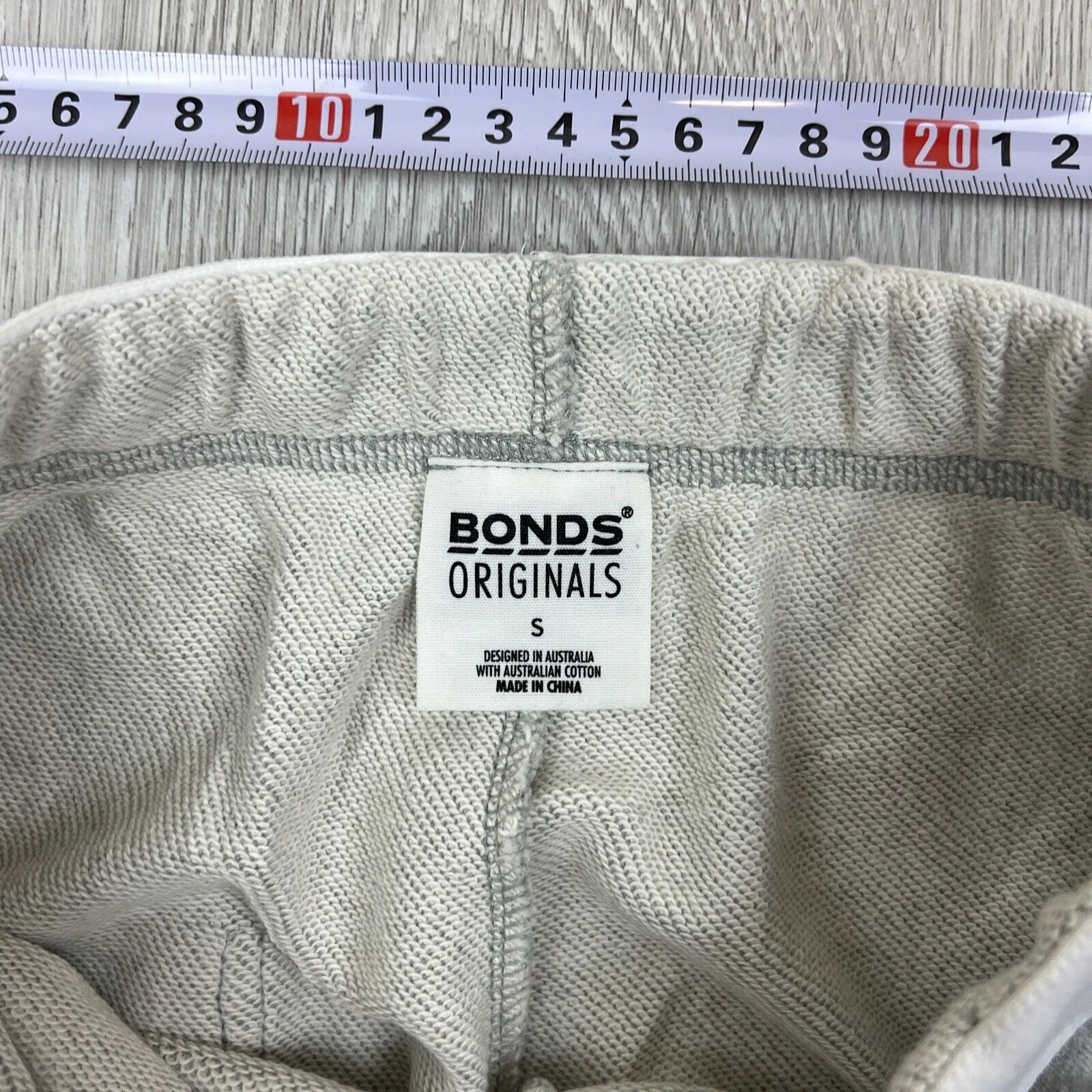 Bonds Grey Cotton Casual Cuffed Jogger Sweat Pants Size Small