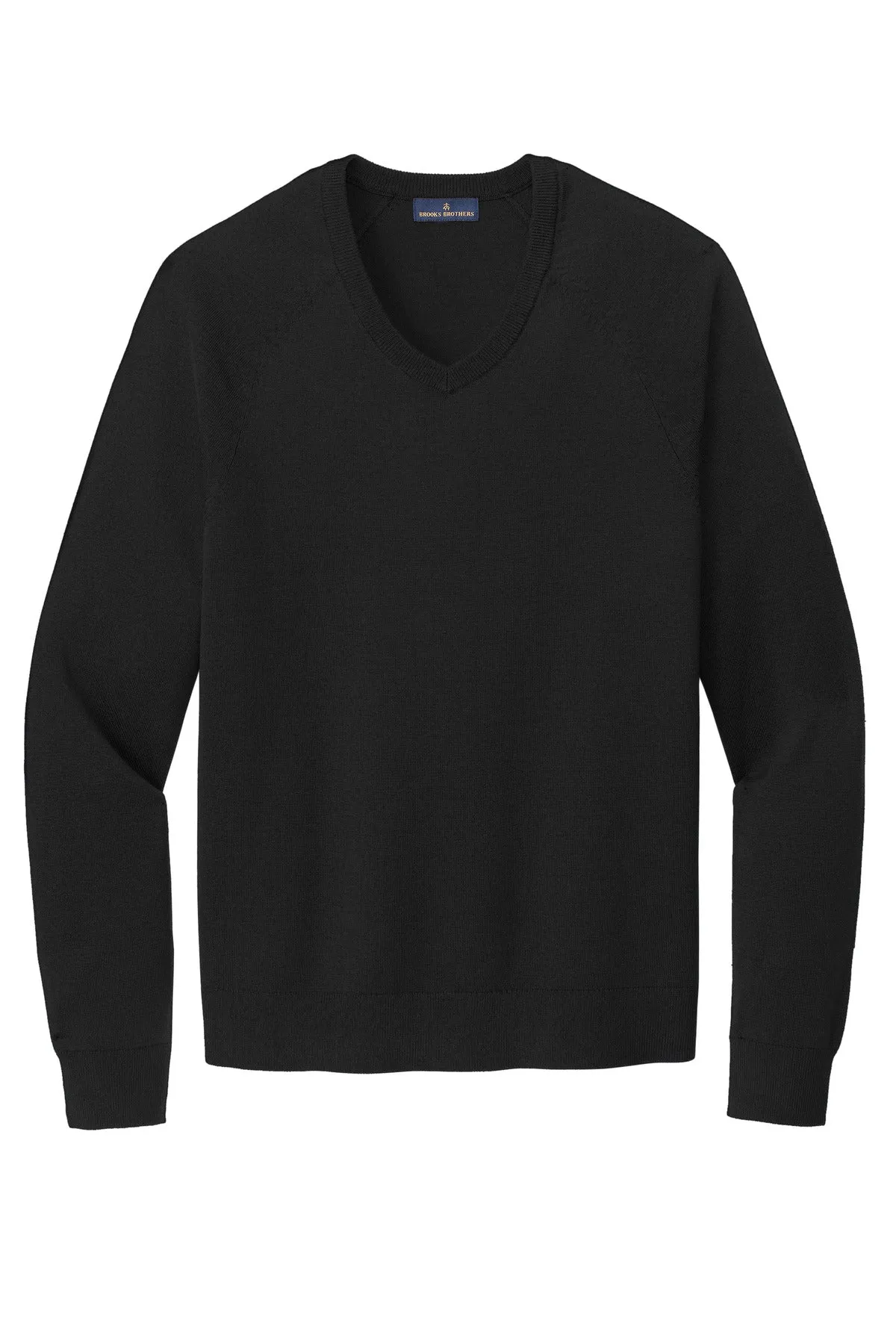 Brooks Brothers Cotton Stretch V-Neck Sweater BB18400 Deep Black