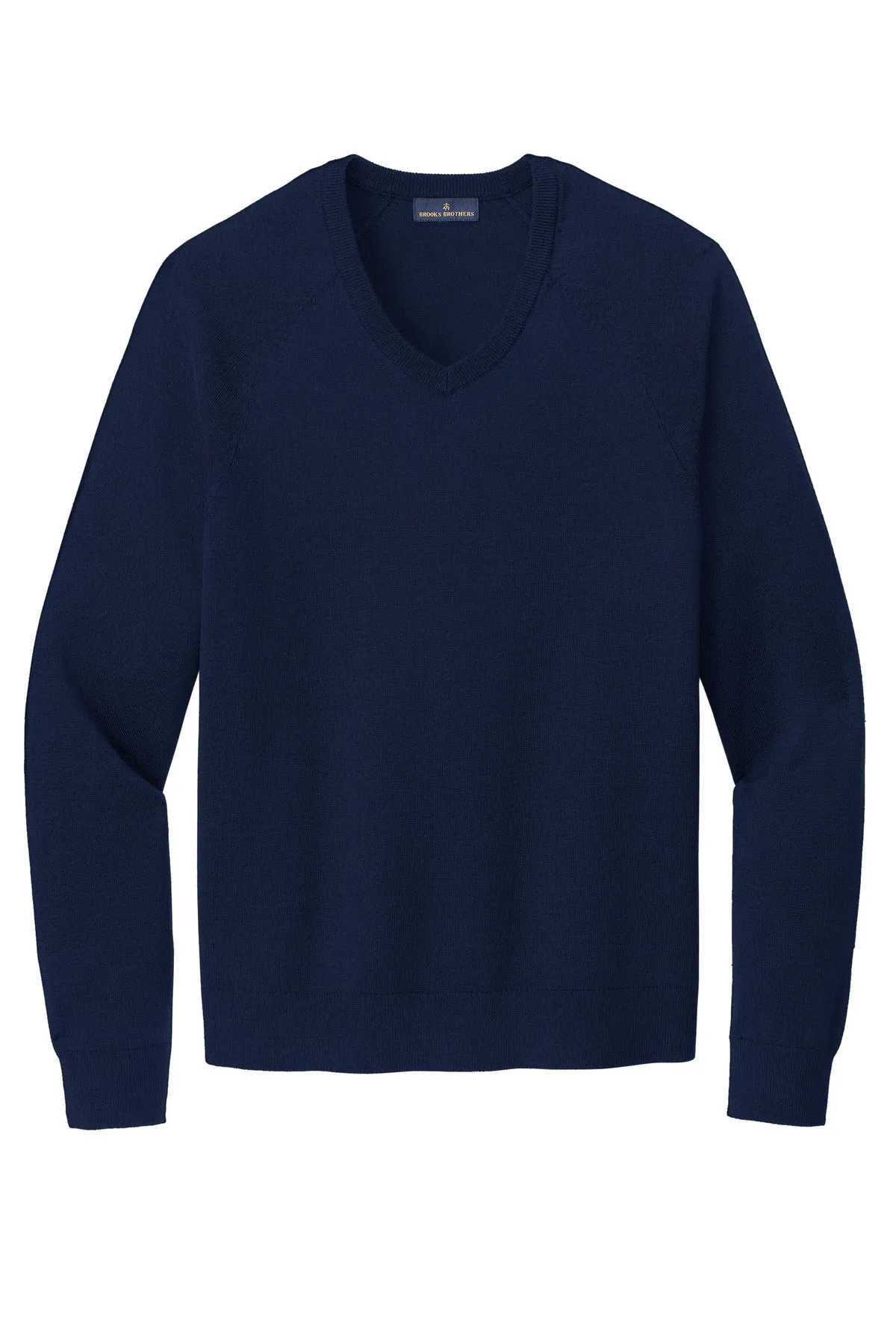 Brooks Brothers Cotton Stretch V-Neck Sweater BB18400 Navy Blazer