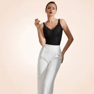 Built-In Bra Wide Strap Full Chest Support Body Shaper Cami