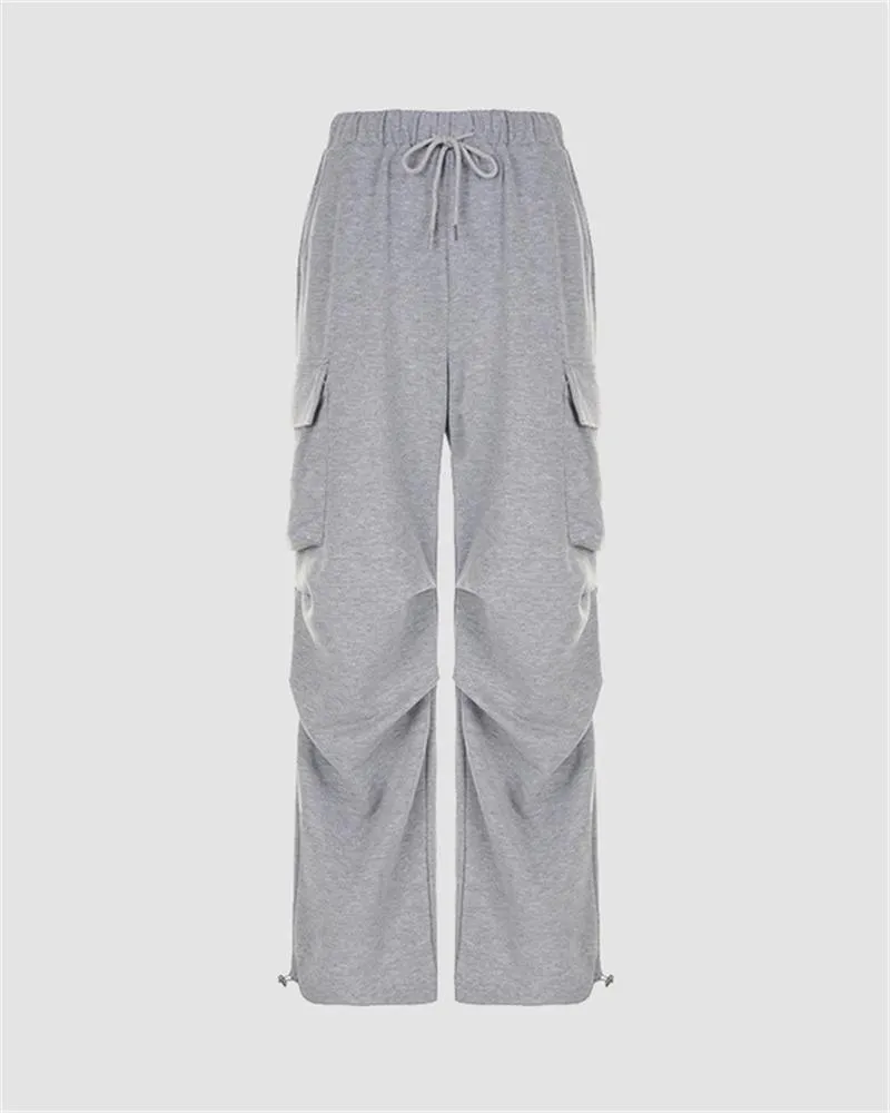Casual Pleated Cargo Pants
