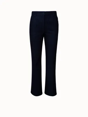 Cropped Bootcut Cotton Denim Stretch Pants