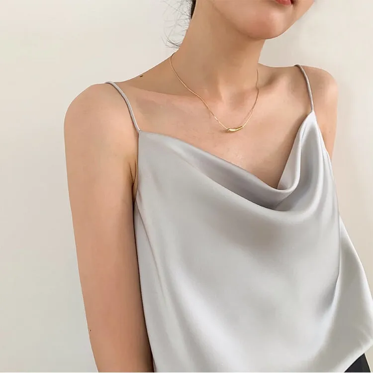 Drape Satin Camisole [2 Colours]