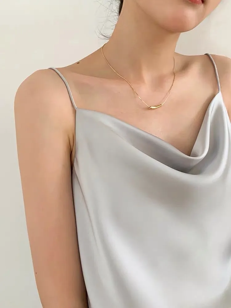 Drape Satin Camisole [2 Colours]