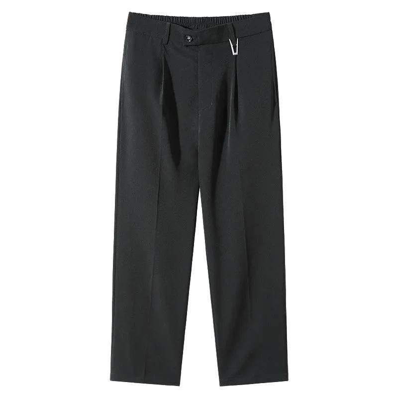 Elastic Waist Suit Pants