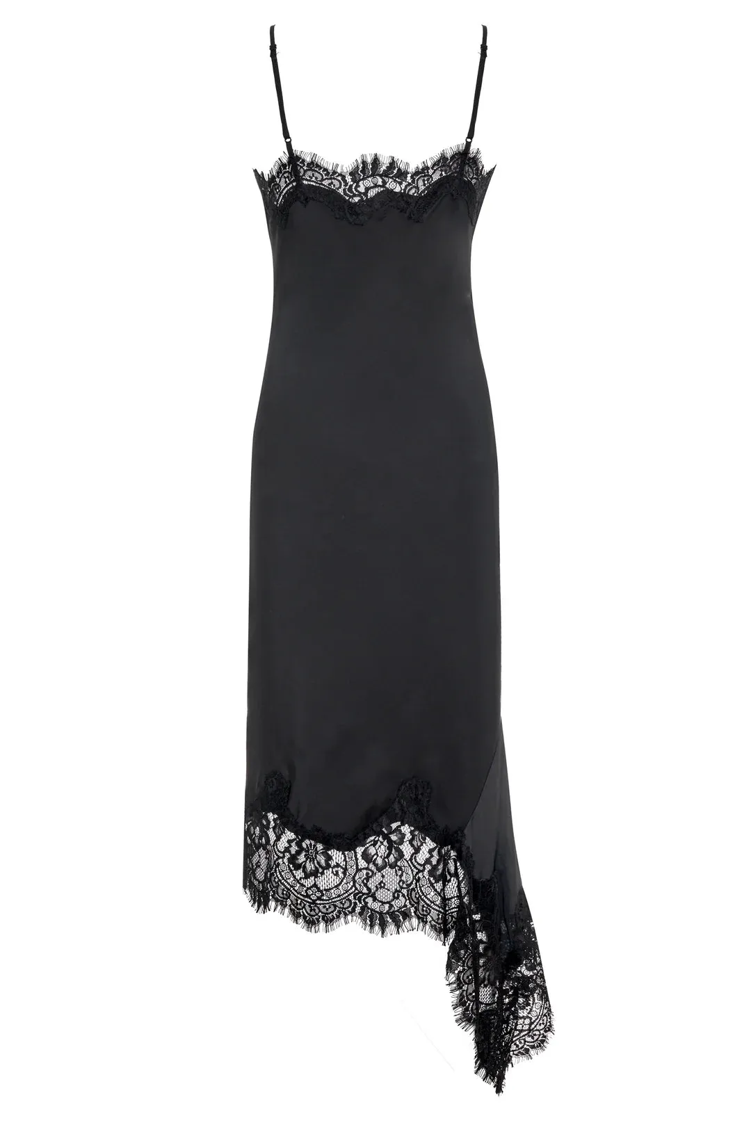 Emma Bottom Slip Dress In Black