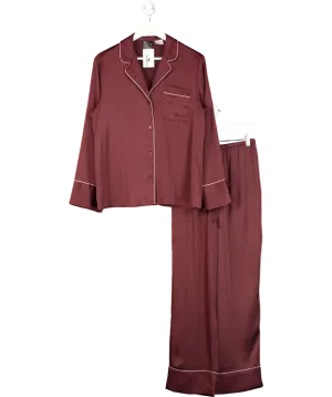 H&M Red Satin Pyjamas UK XS