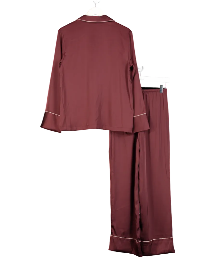 H&M Red Satin Pyjamas UK XS