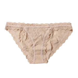 Hanky Panky Nude Lace Brazilian “No VPL”  Bikini Knickers UK M