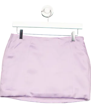 House of CB Purple Elodie Satin Mini Skirt UK S