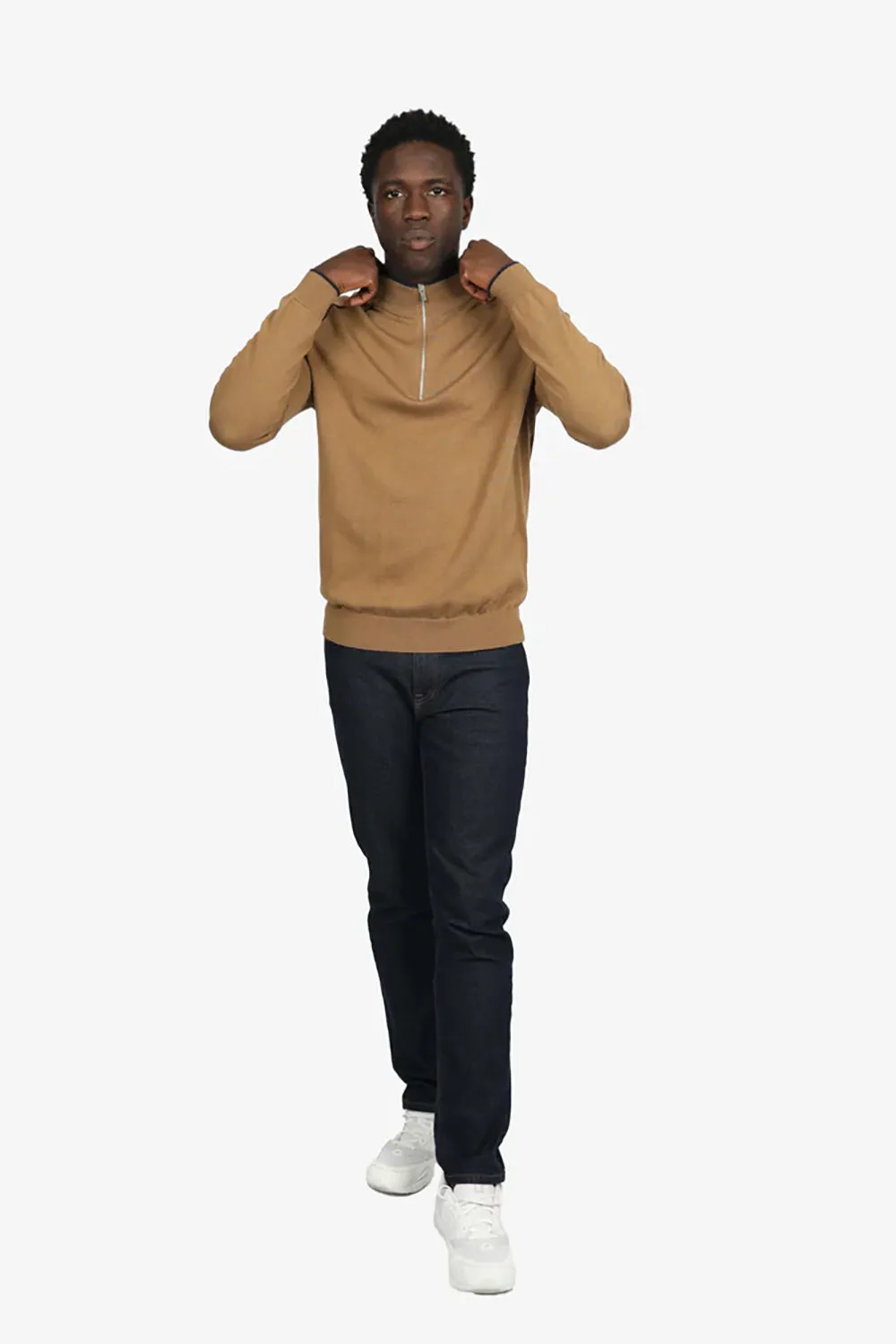 JAMES HARPER COTTON 1/4 ZIP KNIT JHK55