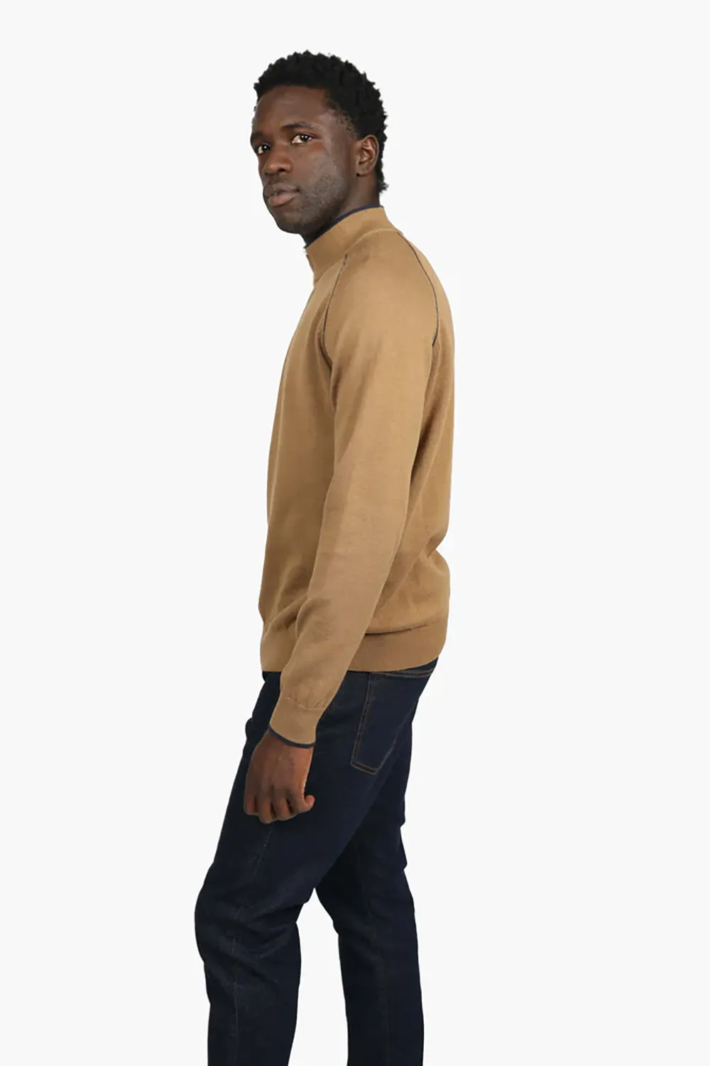 JAMES HARPER COTTON 1/4 ZIP KNIT JHK55