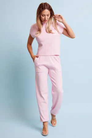 Knit Short Sleeve Top and Jogger Pants Set