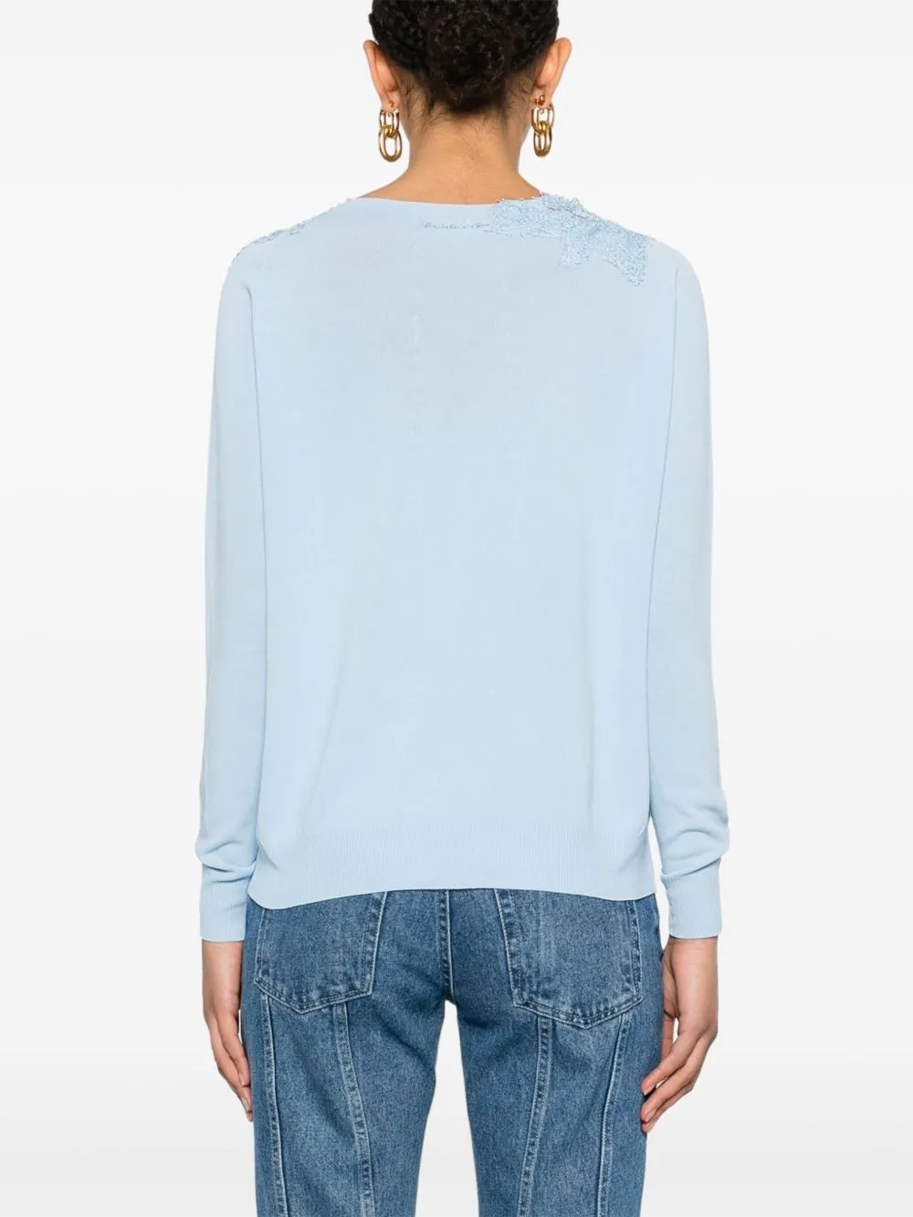 Lace detail cotton top
