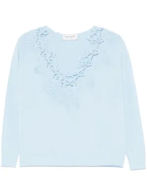 Lace detail cotton top