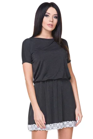 Lace Hem Elegant Knit Dress
