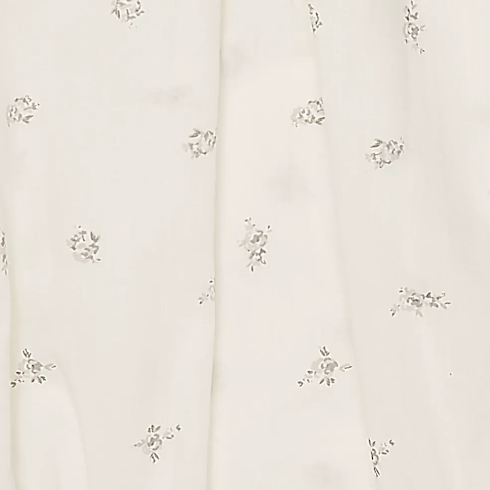 Lace Trimmed Blouse & Bloomer Set - Taupe Rose