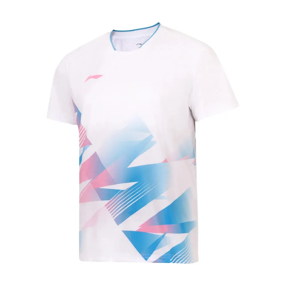 Li-Ning Diamond Gradient Mens Badminton T-Shirt - White