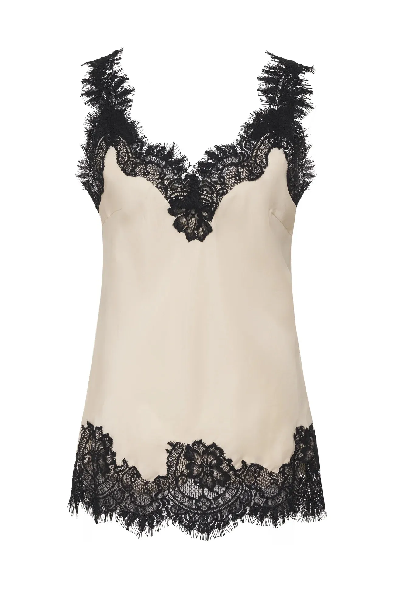 Megan Lace Tank Top in Pearl