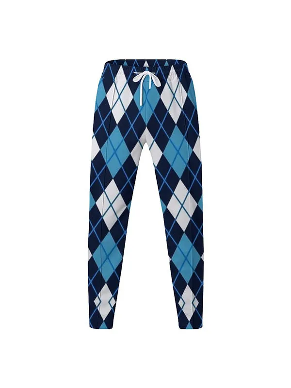 Men's Loose Casual Oversize Plaid Straight Pants