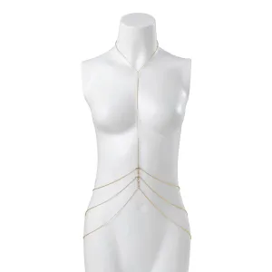 Minimalist Layered Rhinestone Body Chain Necklace