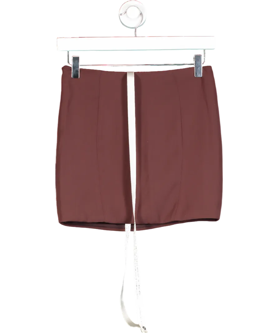 Mistress Rocks Brown Chocolate Mini Skirt UK XS