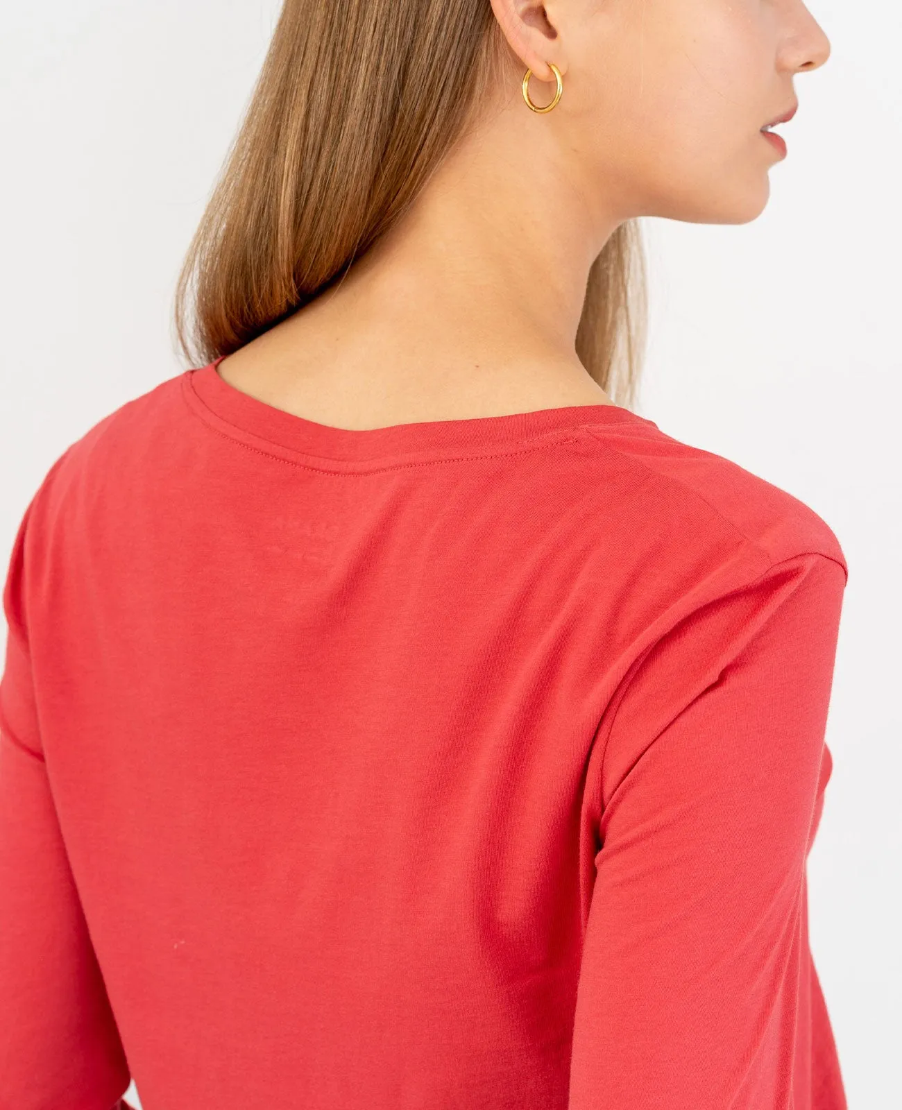 Organic Pima Cotton Long Sleeve Crew Neck Tee