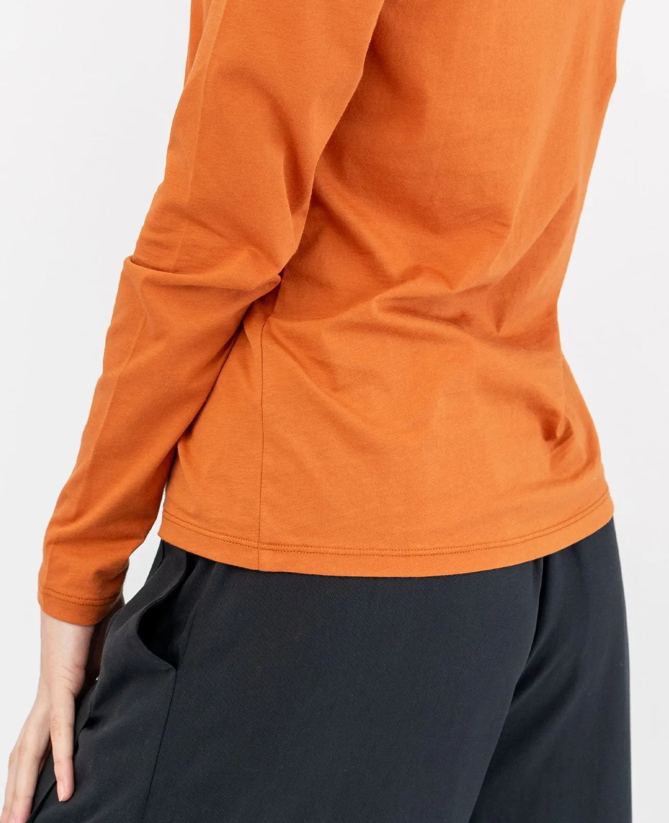 Organic Pima Cotton Long Sleeve Crew Neck Tee