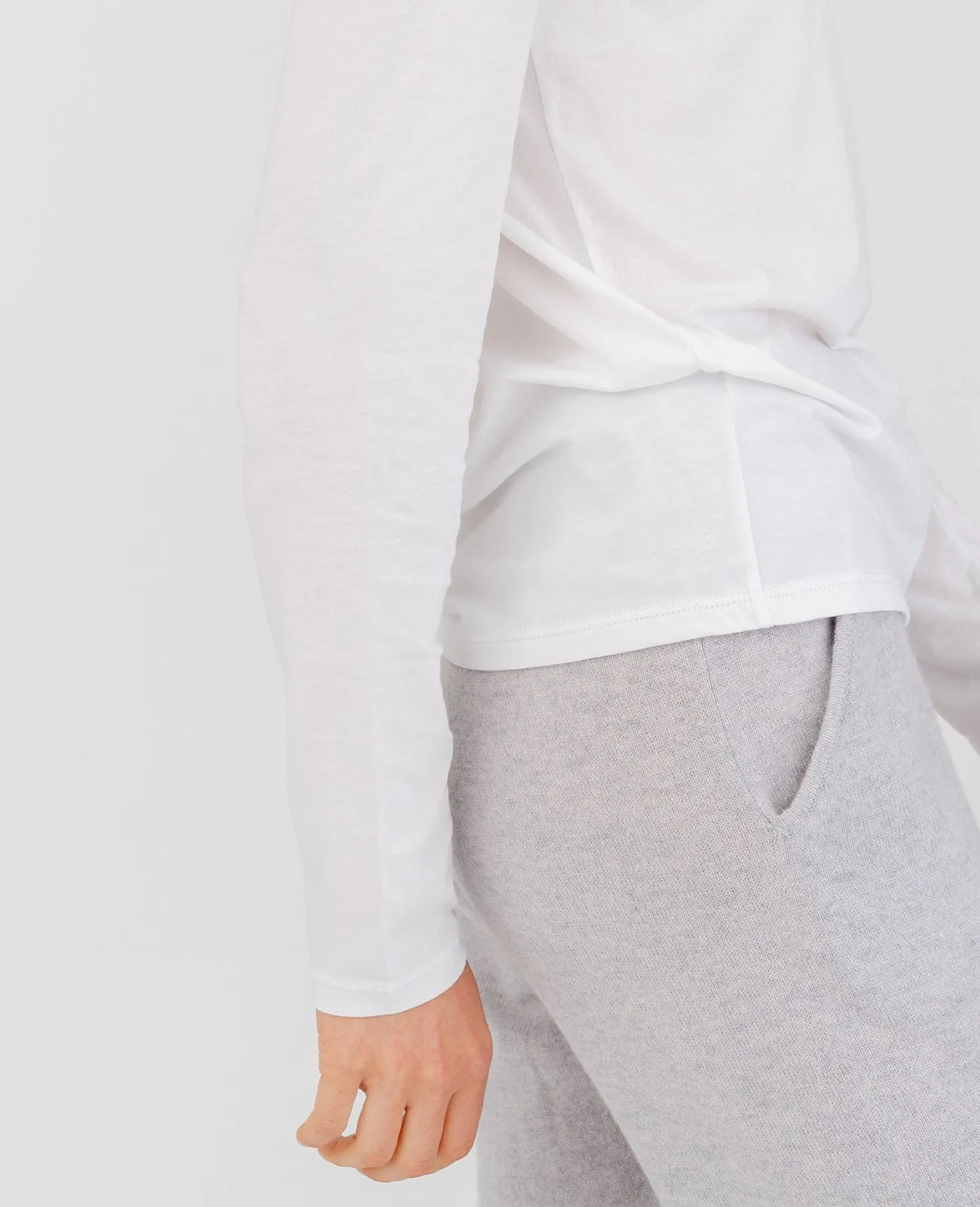 Organic Pima Cotton Long Sleeve Crew Neck Tee