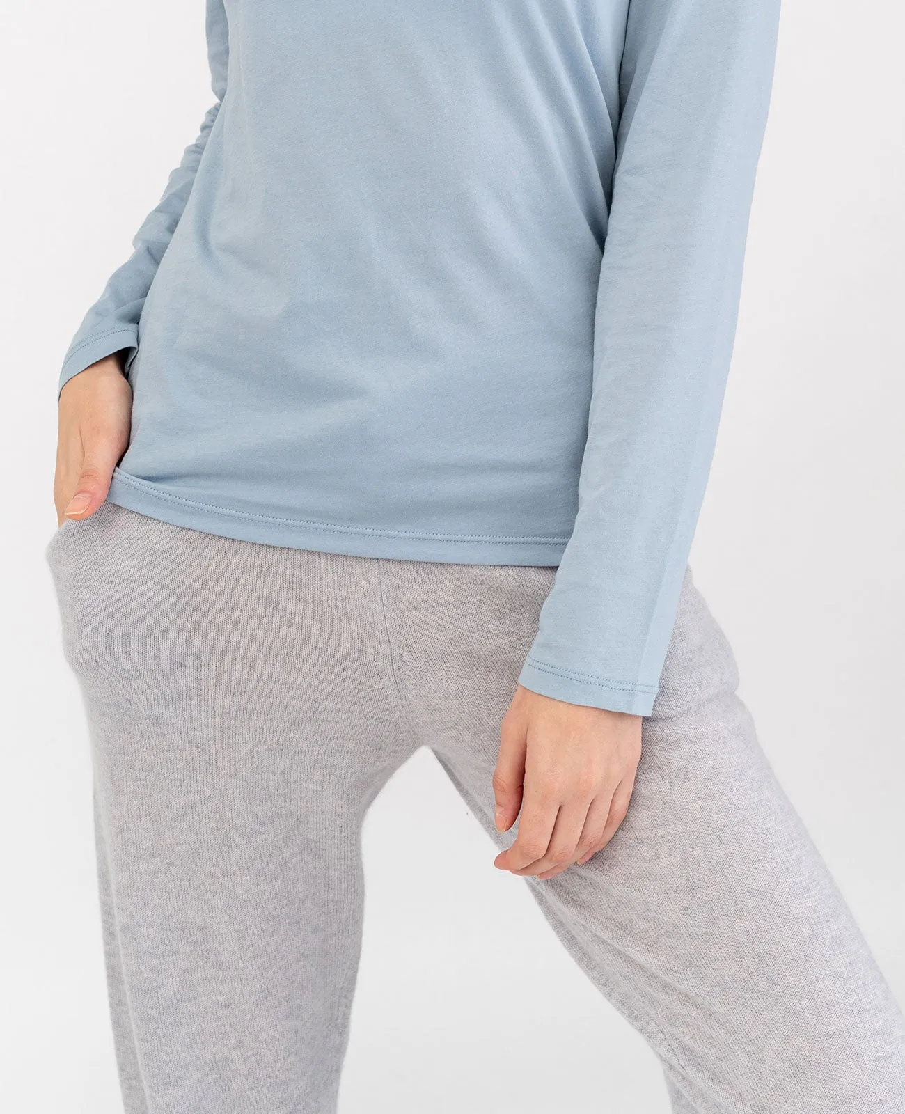 Organic Pima Cotton Long Sleeve Crew Neck Tee