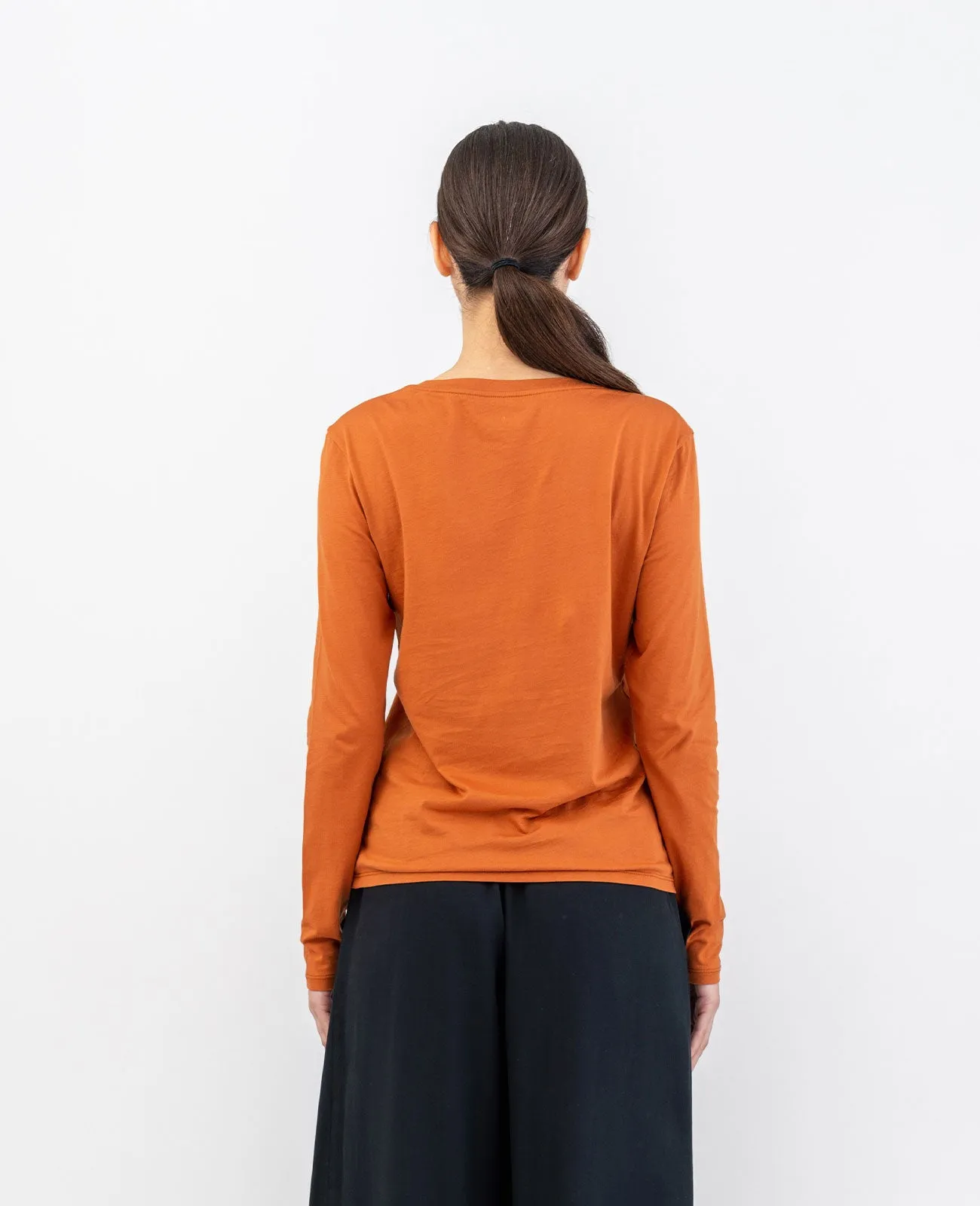 Organic Pima Cotton Long Sleeve Crew Neck Tee
