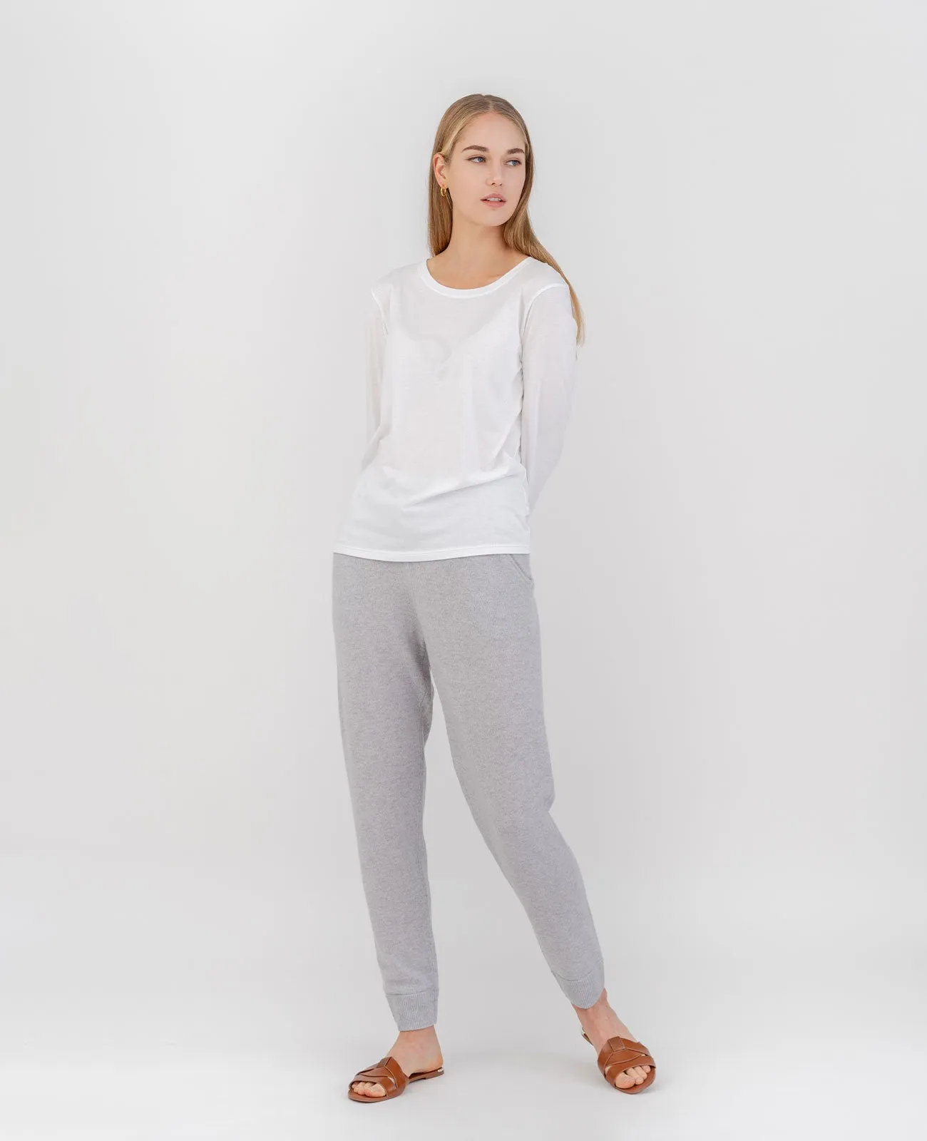 Organic Pima Cotton Long Sleeve Crew Neck Tee
