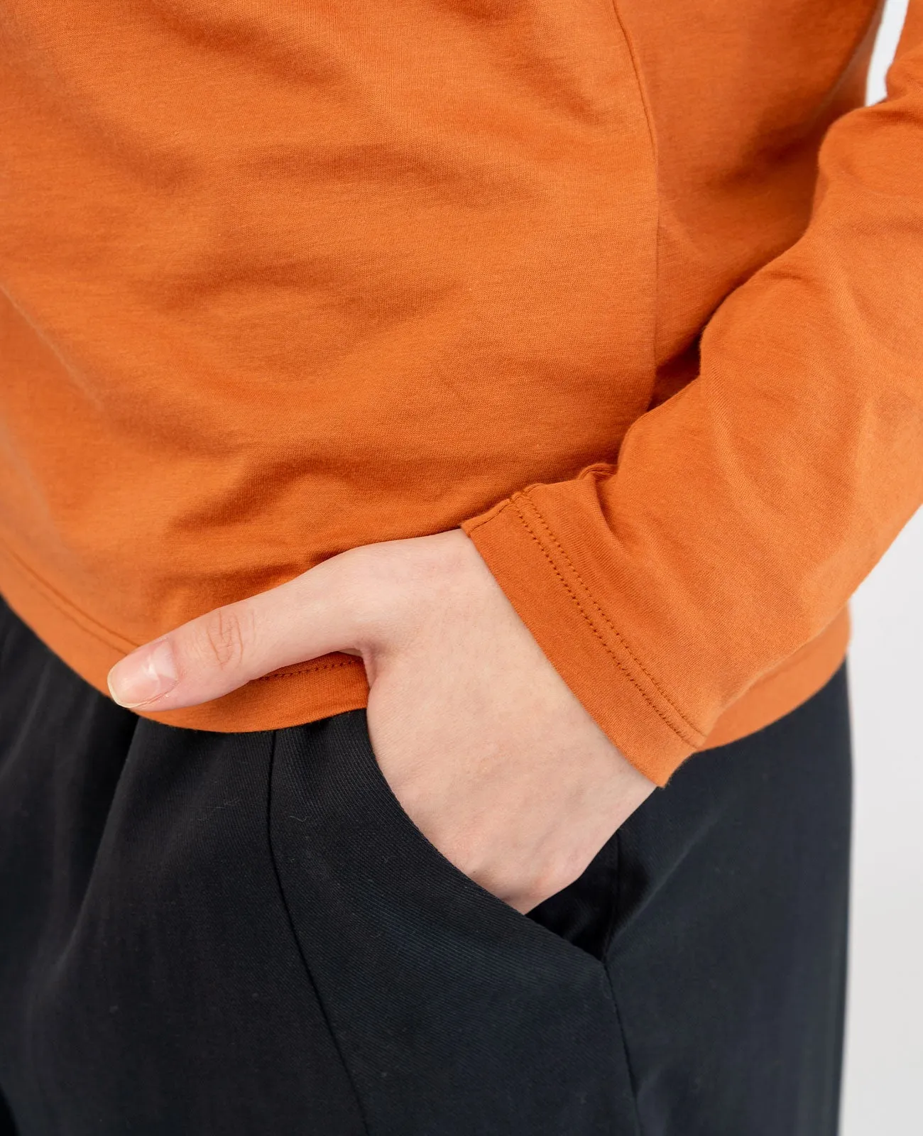 Organic Pima Cotton Long Sleeve Crew Neck Tee