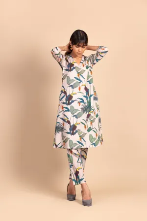 Pale Pink Toucan Dress Set