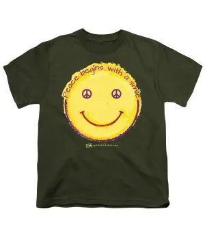 Peace Begins With A Smile - Youth T-Shirt