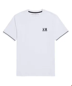 Psycho Bunny Kingwood Embroidered Twin Bunny Tee - White