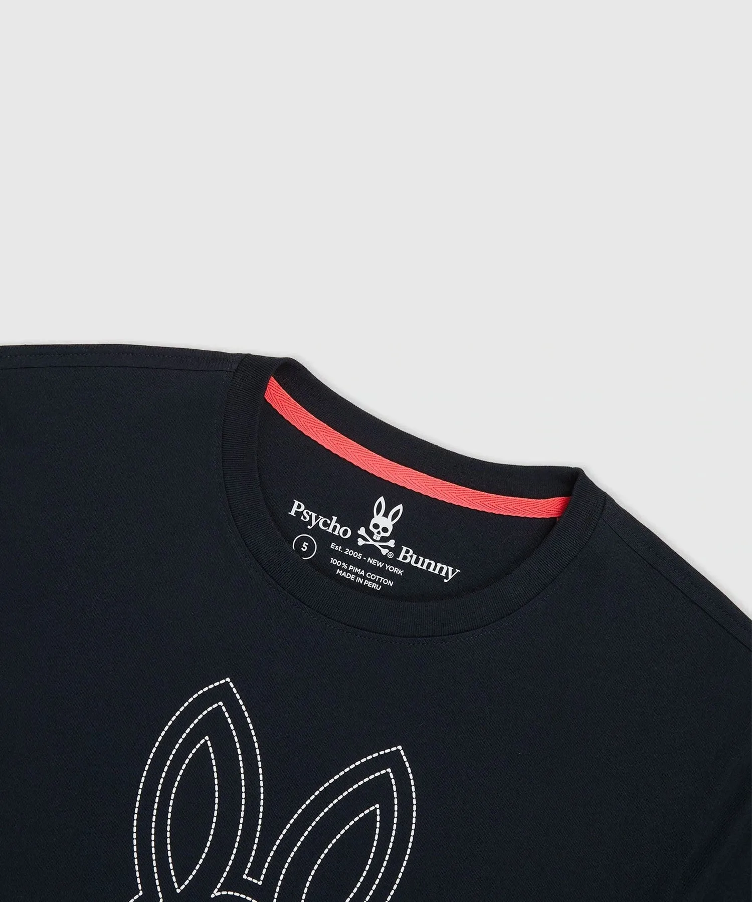 Psycho Bunny Larkin Big Bunny Graphic Tee - Navy