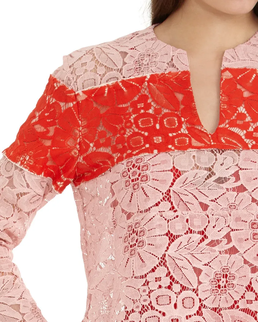 Rachel Comey Monte Floral Lace Top | Pink