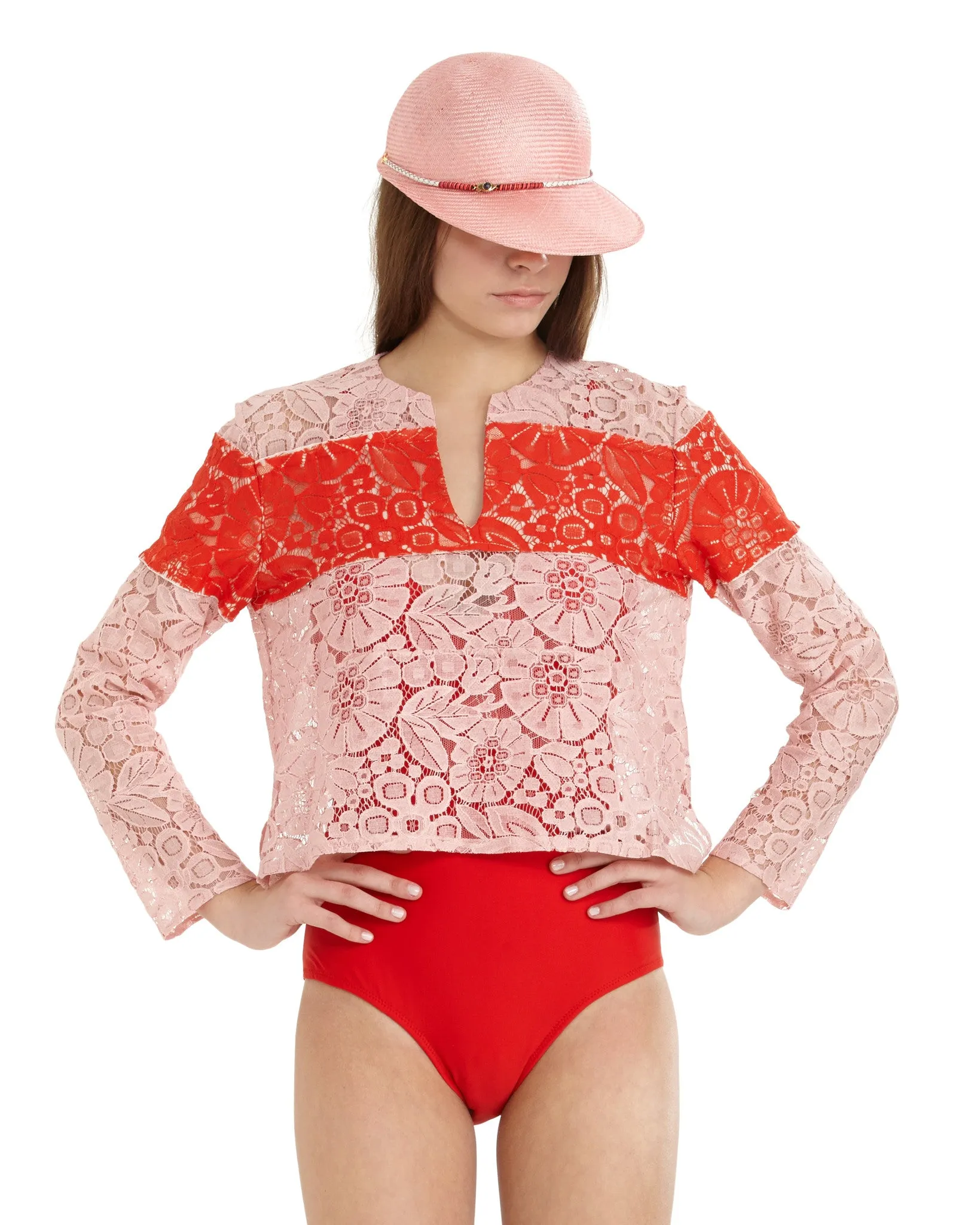 Rachel Comey Monte Floral Lace Top | Pink