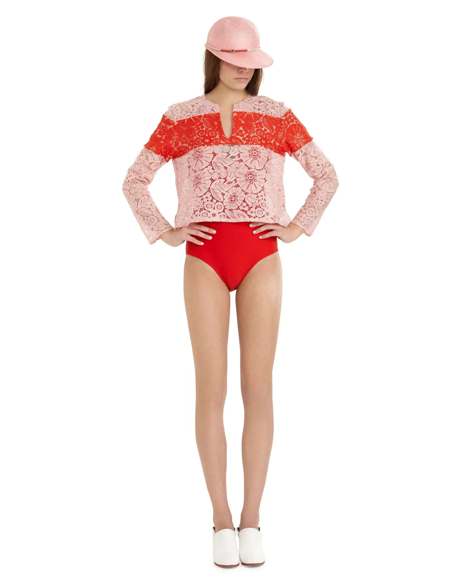 Rachel Comey Monte Floral Lace Top | Pink