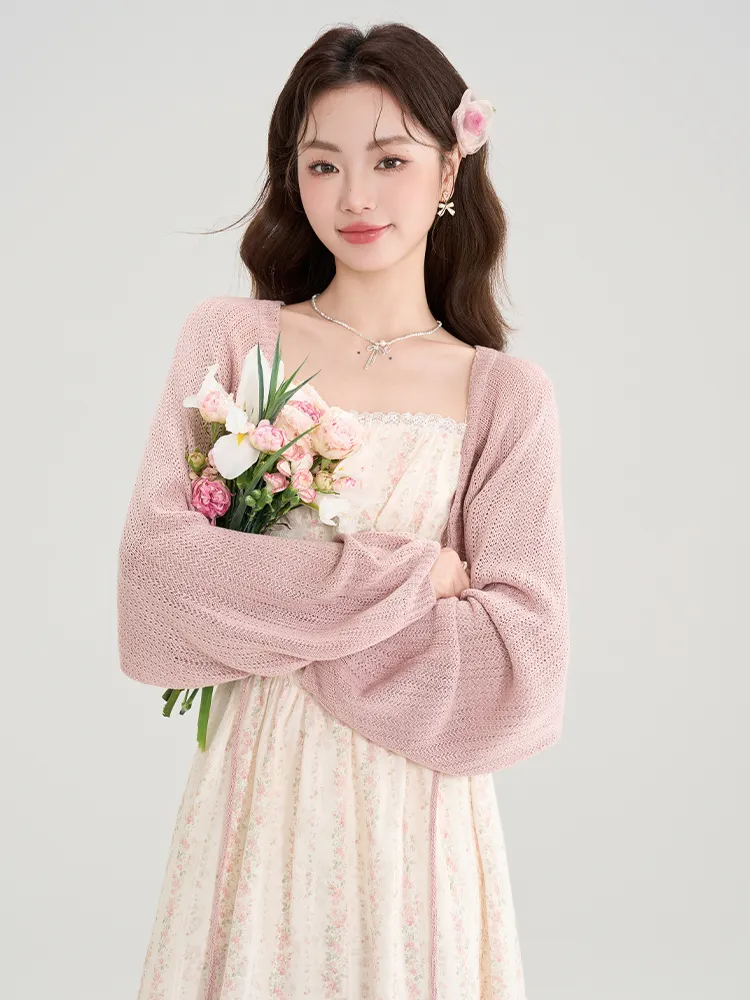 Romantic Lace Corset Dress & Knit Bolero