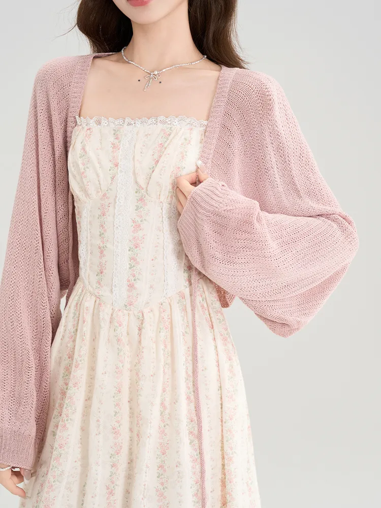 Romantic Lace Corset Dress & Knit Bolero